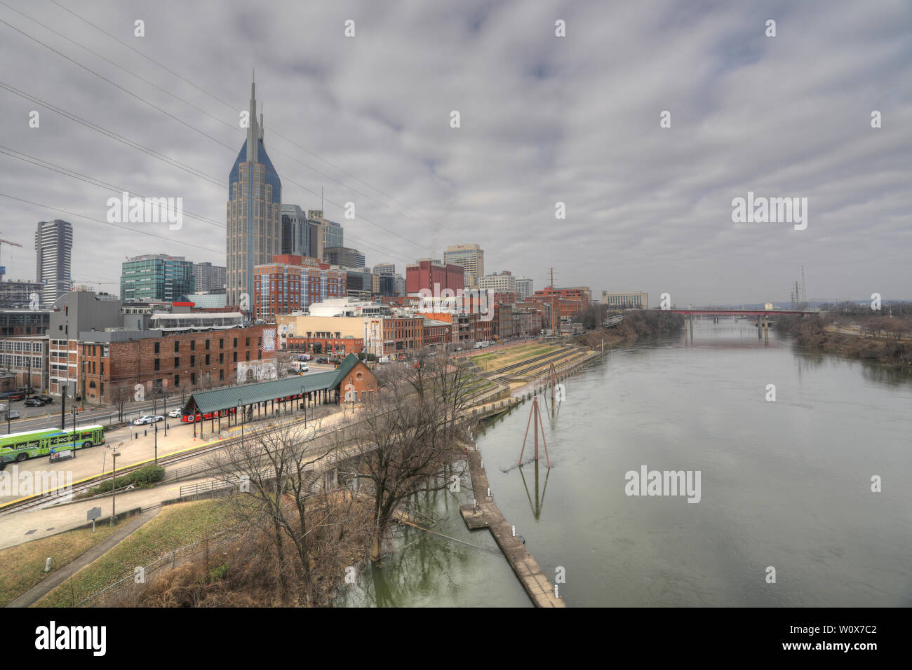 Une vue sur le centre-ville de Nashville, Tennessee Banque D'Images