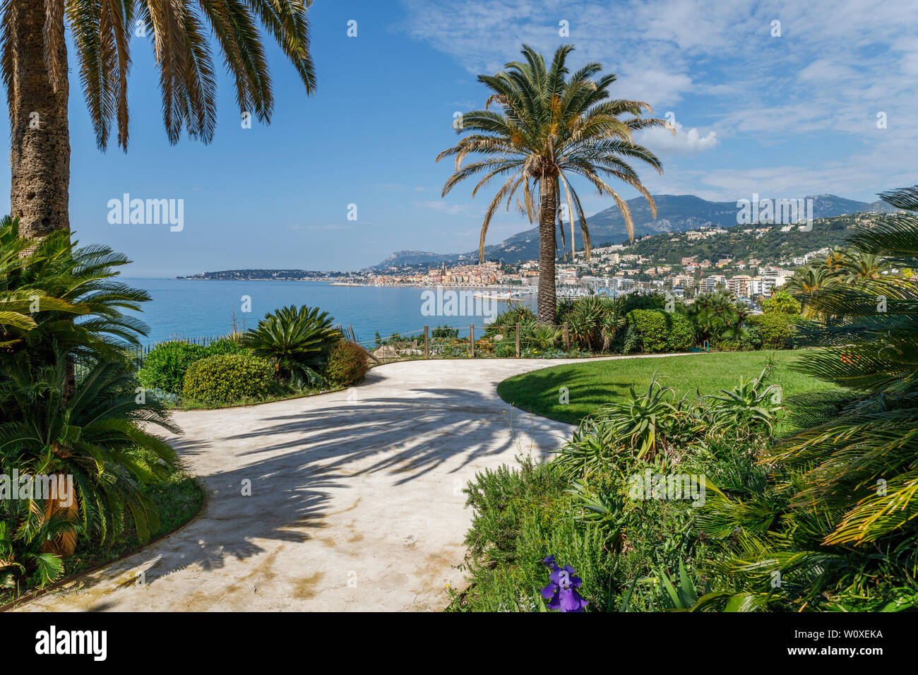 France, Alpes Maritimes, Menton, jardin Maria Serena (Maria Serena) Jardin (mention obligatoire du nom du jardin et d'édition seulement, pas de cartes postales et Banque D'Images