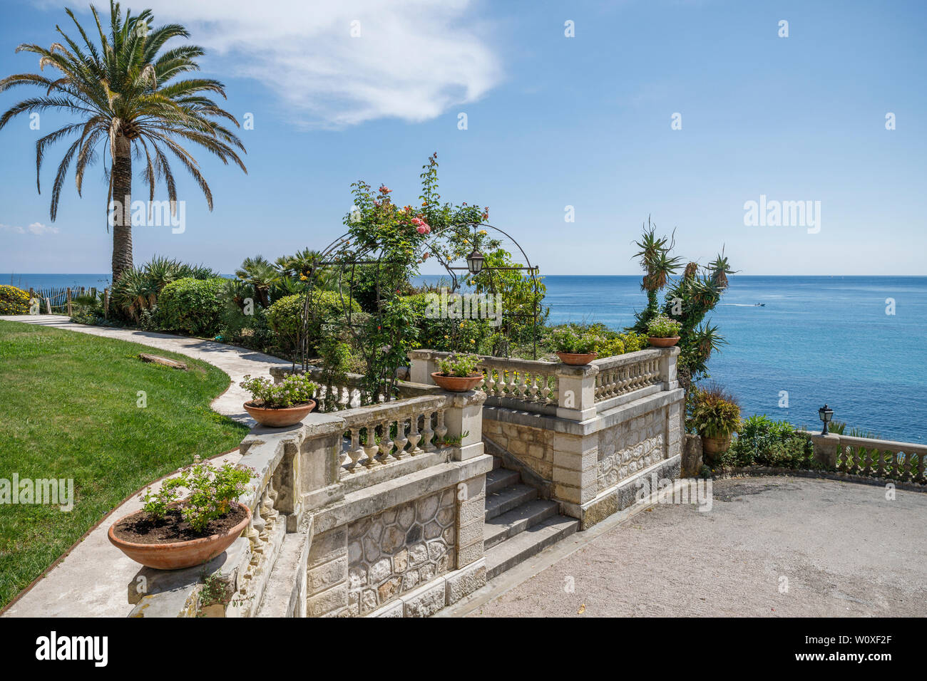 France, Alpes Maritimes, Menton, jardin Maria Serena (Maria Serena) Jardin (mention obligatoire du nom du jardin et d'édition seulement, pas de cartes postales et Banque D'Images