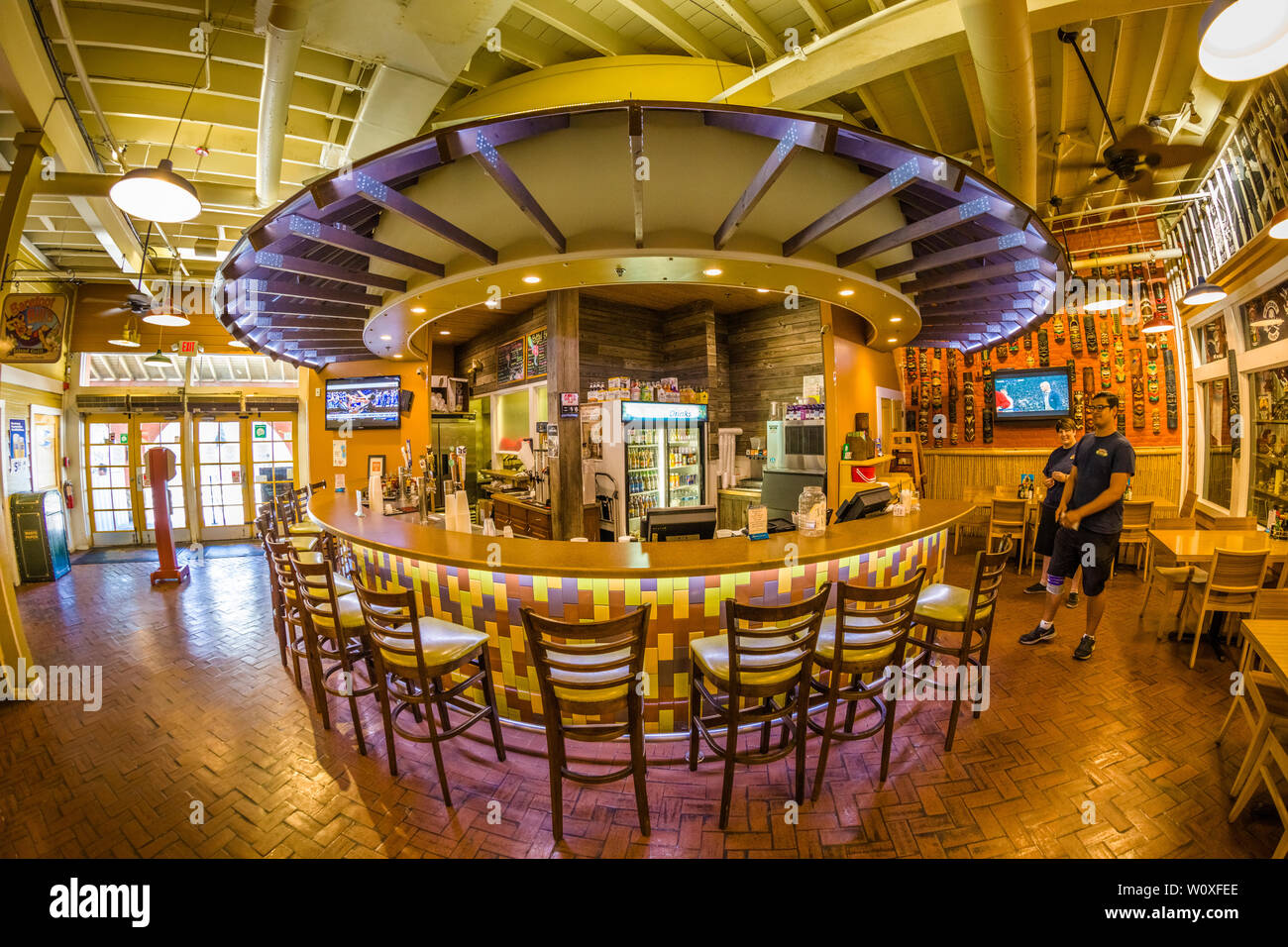 À l'intérieur de restaurant bar sur la ville historique de St George Street dans le centre-ville de St Augustine en Floride Amériques plus vieille ville Banque D'Images