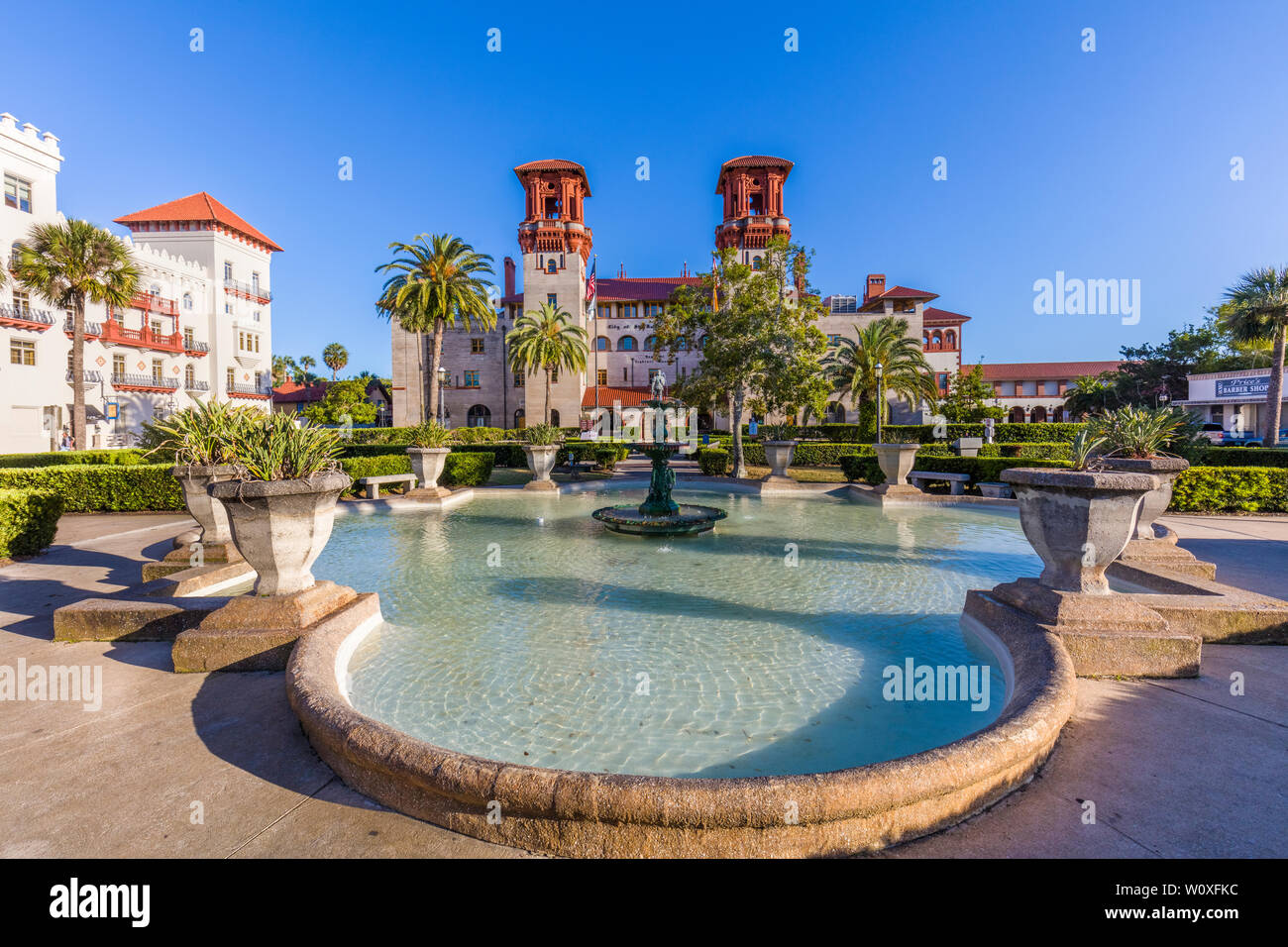 L'Hôtel Alcazar construit par Henry Flagler et ouvert en 1888 est actuellement le Musée Lightner à St Augustine en Floride Banque D'Images