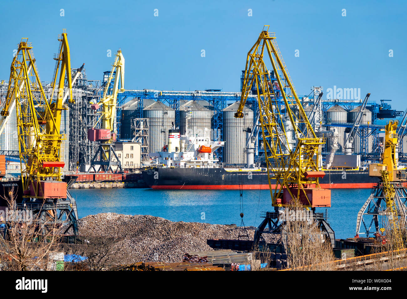 Port maritime d'Odessa, Odessa, Ukraine Banque D'Images