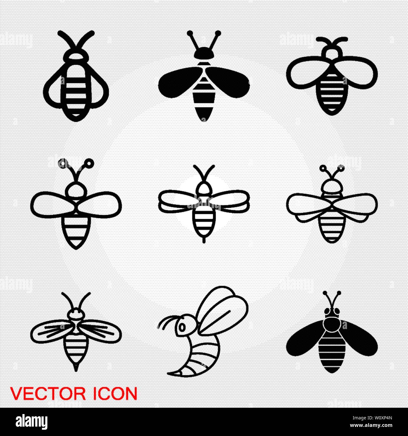 L'icône de l'abeille. Signe des animaux de ferme. Symbole graphique pour votre site web design, logo, app, l'assurance-chômage. Vector illustration Illustration de Vecteur