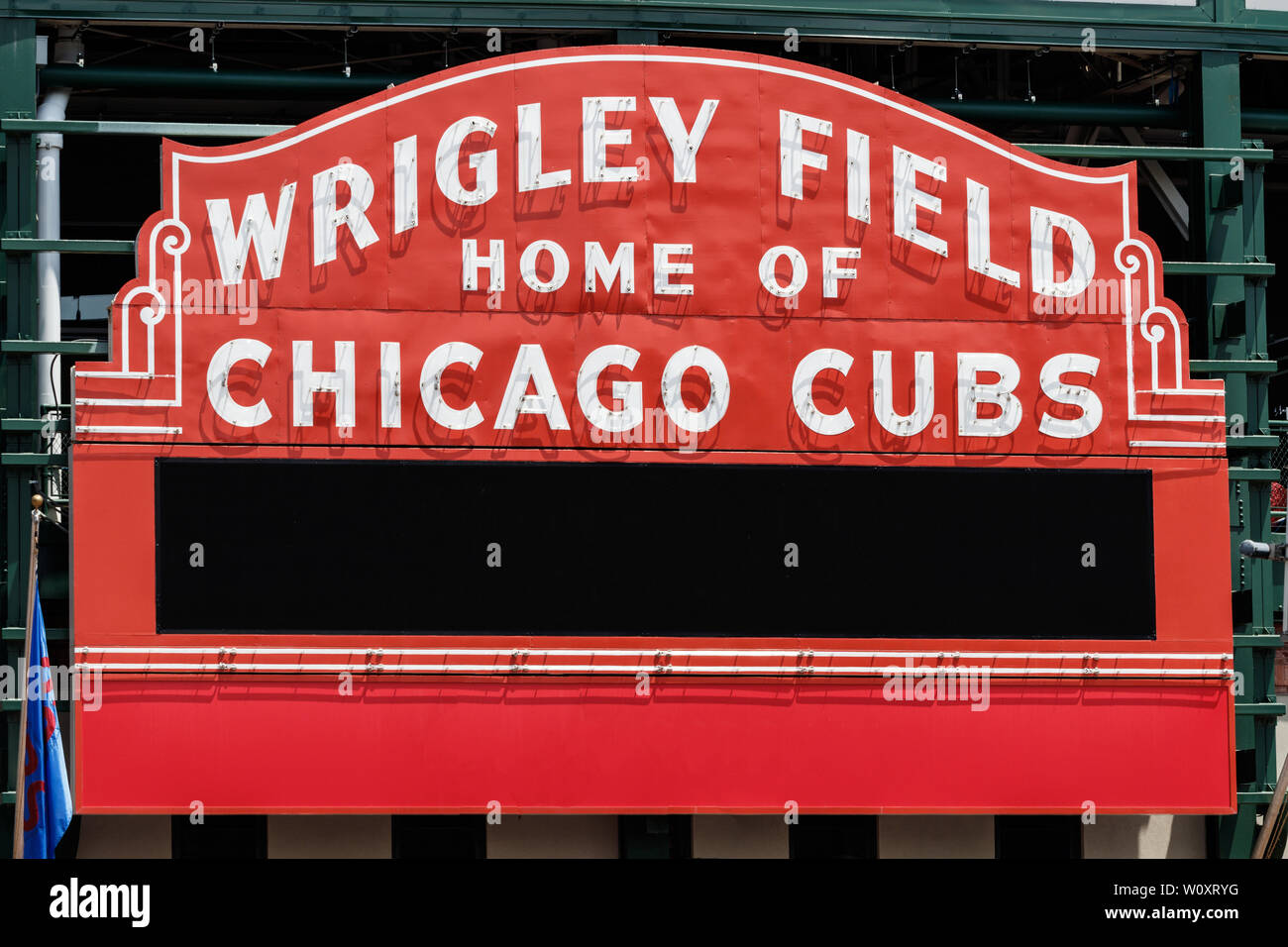 Chicago - Circa 2019 Juin : Wrigley Field Accueil des Cubs de Chicago avec copie espace I Banque D'Images