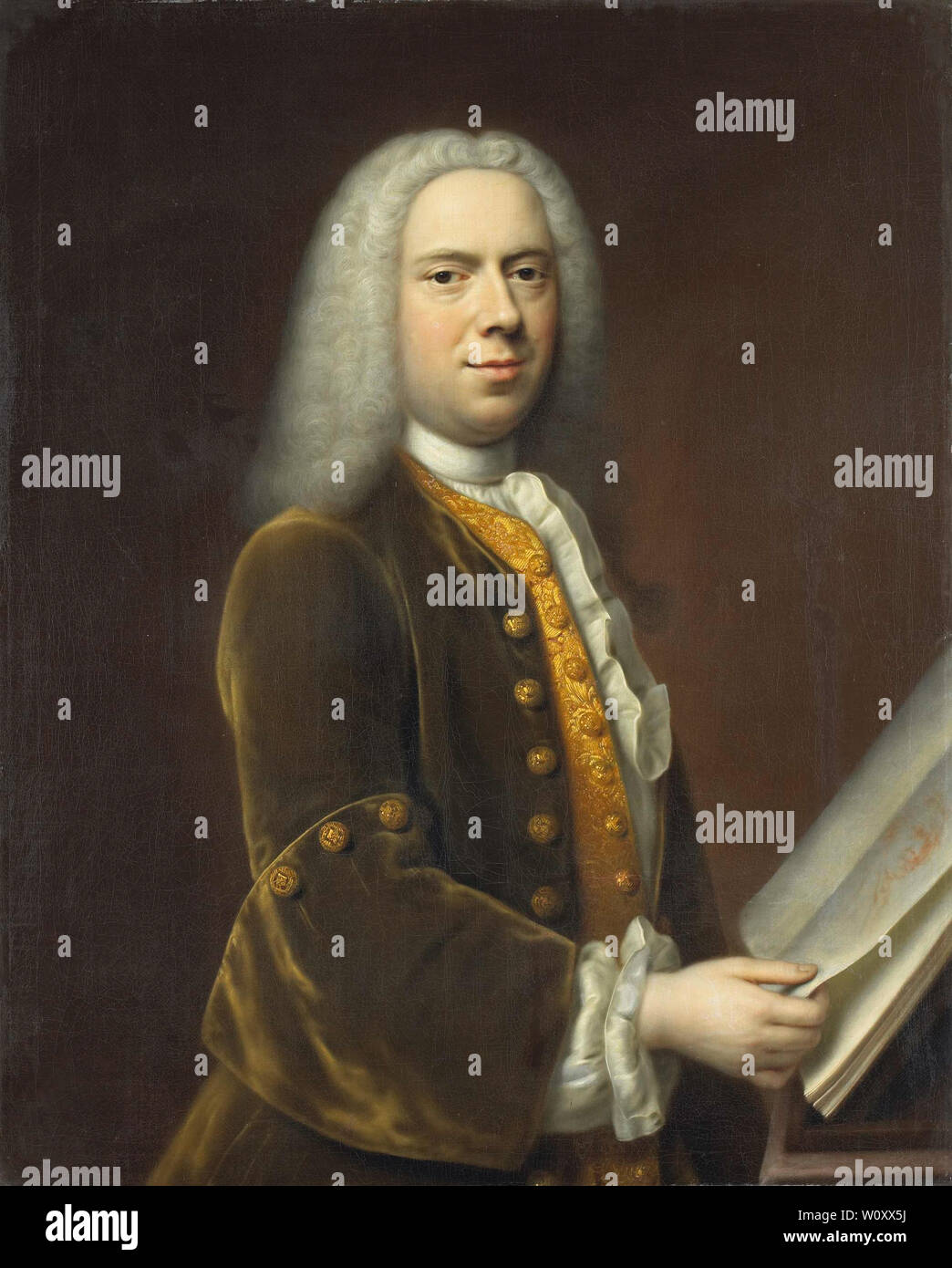 Portrait d'un homme, probablement Cornelis TROOST (1696-1750) (1737). Balthasar Denner Banque D'Images