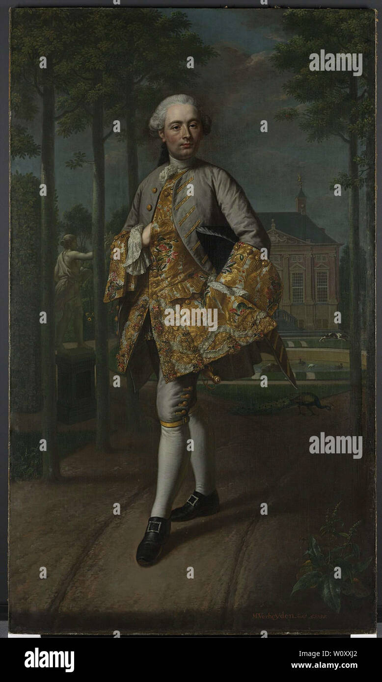 Portrait de Gérard Cornelis van Riebeeck (1755). Mattheus Verheyden, Banque D'Images