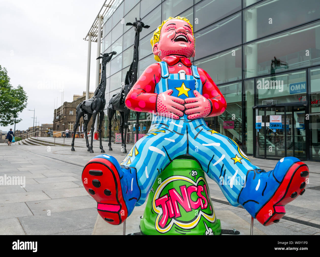 Oor Wullie Seau Route de l'Art par Donna Newman, Omni Centre, Edinburgh, Scotland, UK Banque D'Images