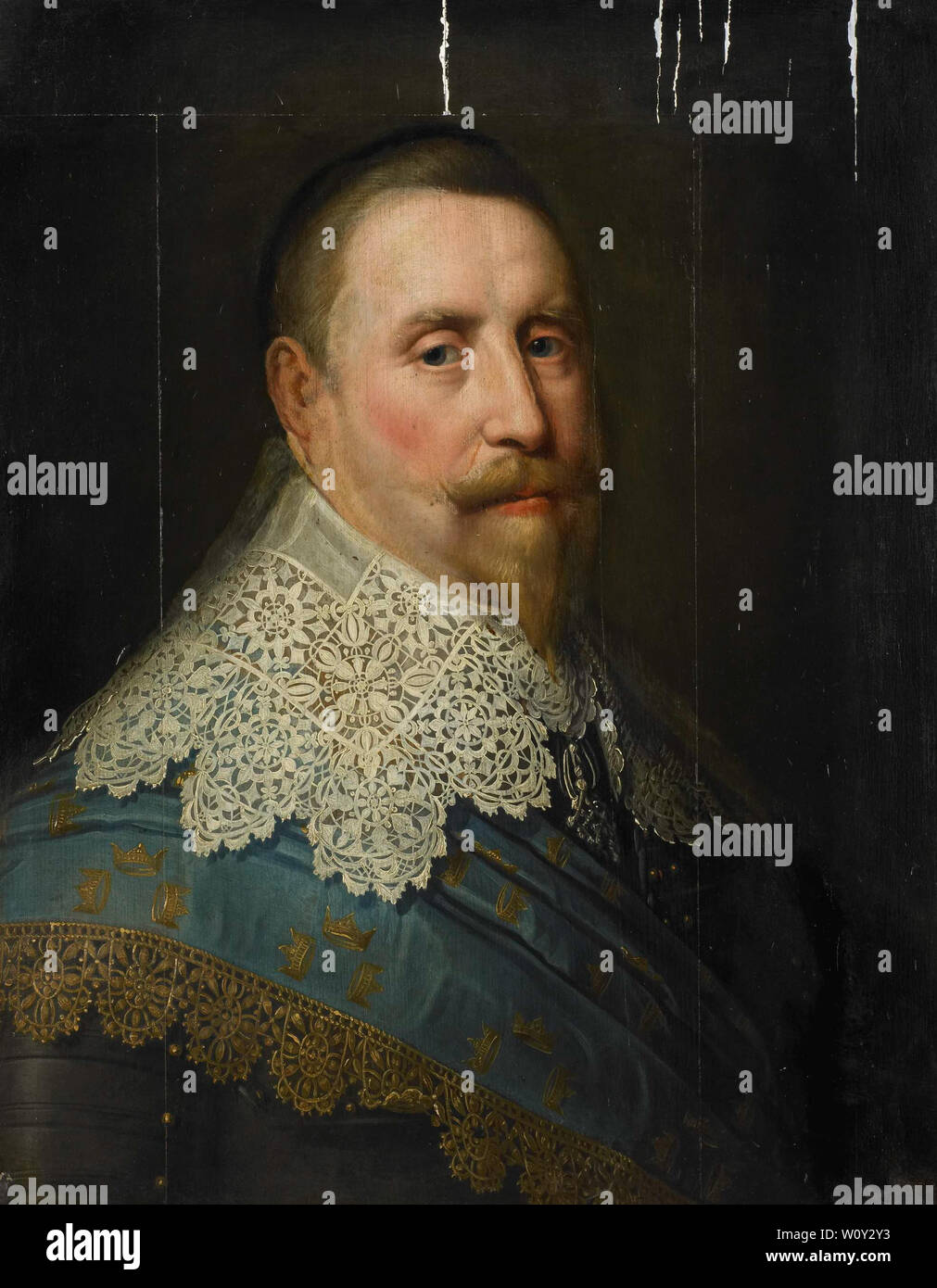 Portrait de Gustave II Adolphe, Roi de Suède (1633). Michiel Jansz van Mierevelt, Banque D'Images