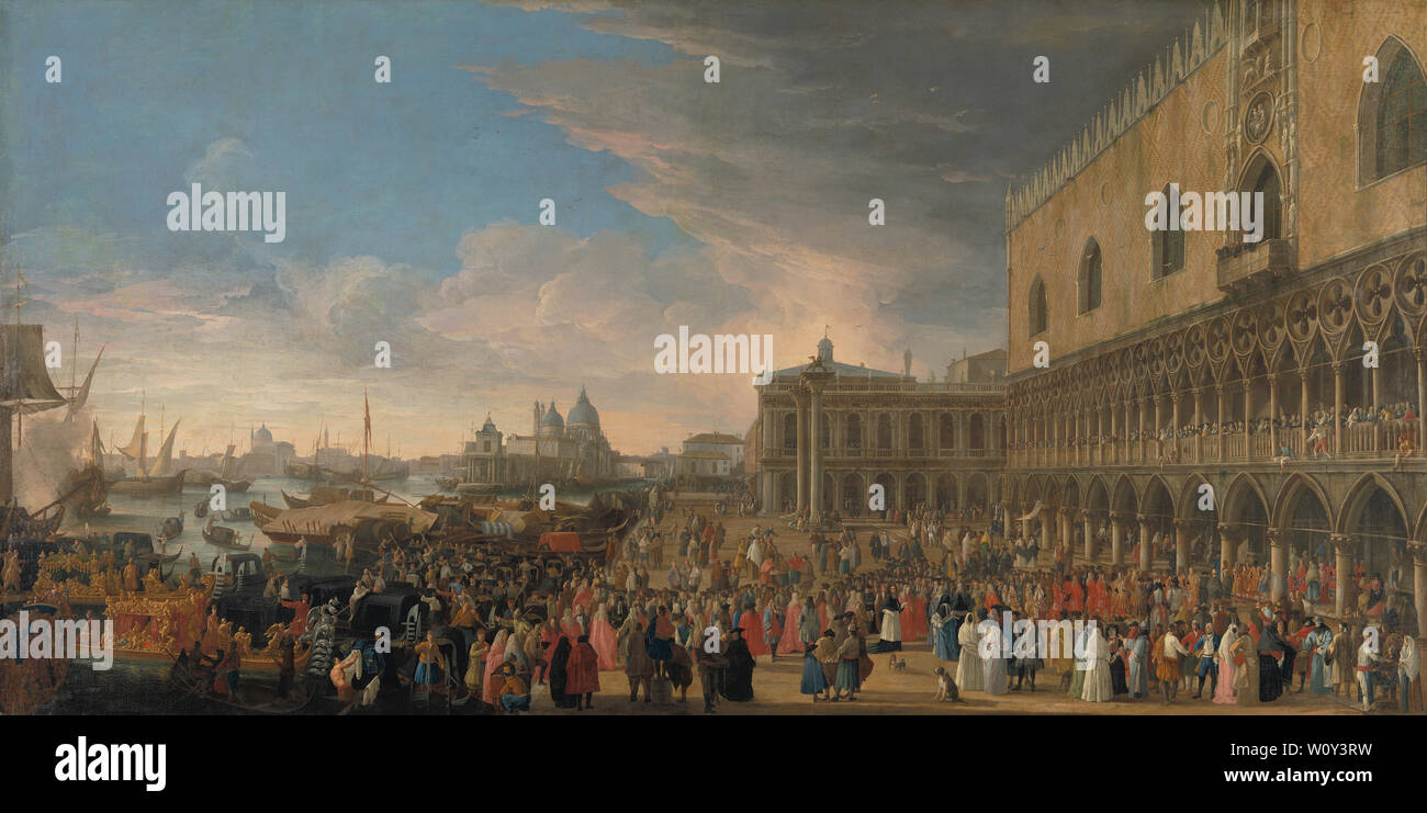 L'entrée de l'ambassadeur français à Venise en 1706. , Luca Carlevarijs Banque D'Images