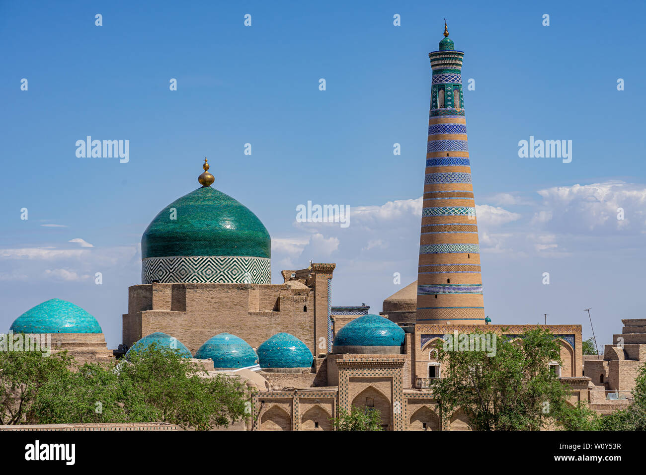 Dans la vieille ville de Khiva skyline Banque D'Images