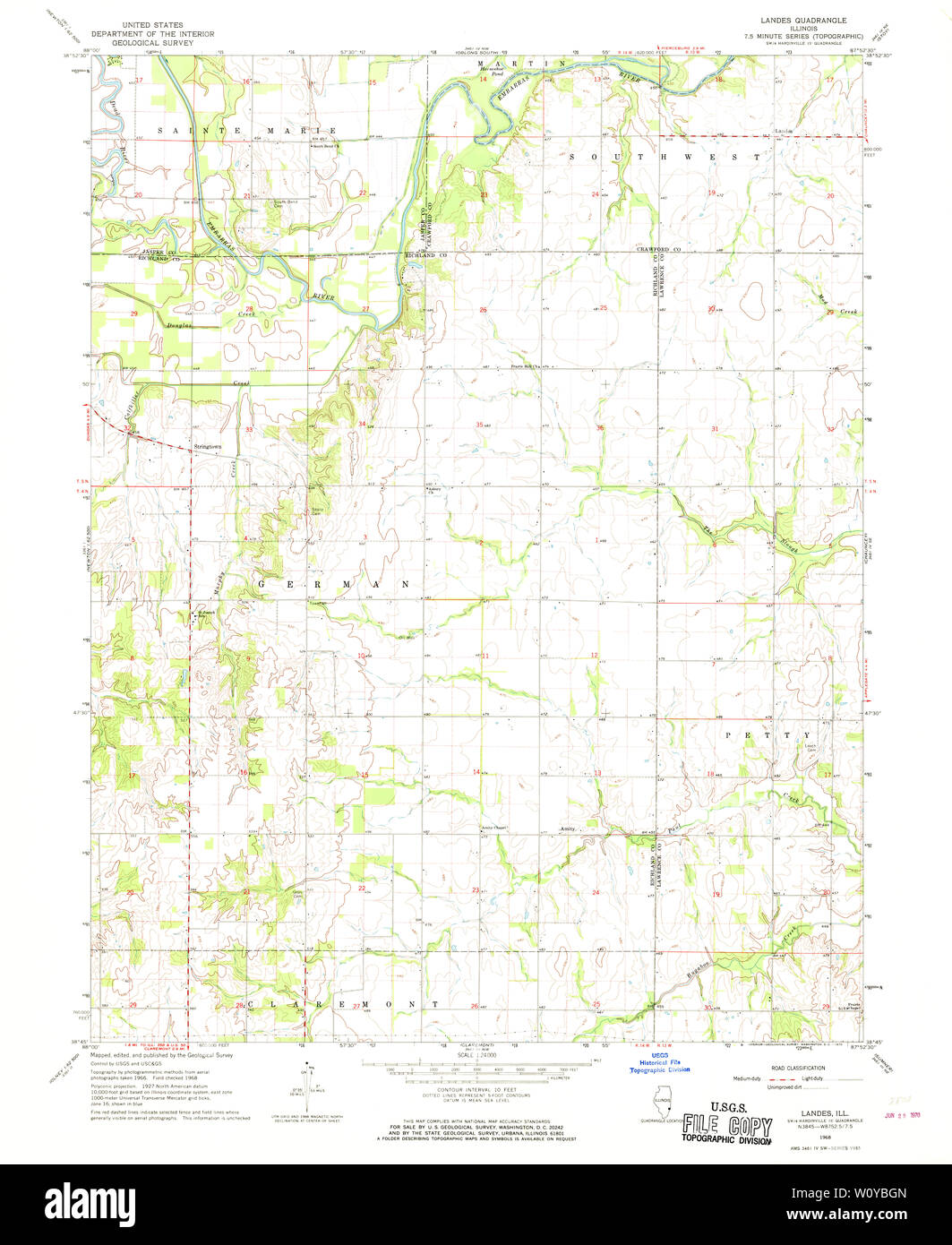 Carte TOPO USGS Alaska IL Landes 3079901968 Restauration 24000 Banque D'Images