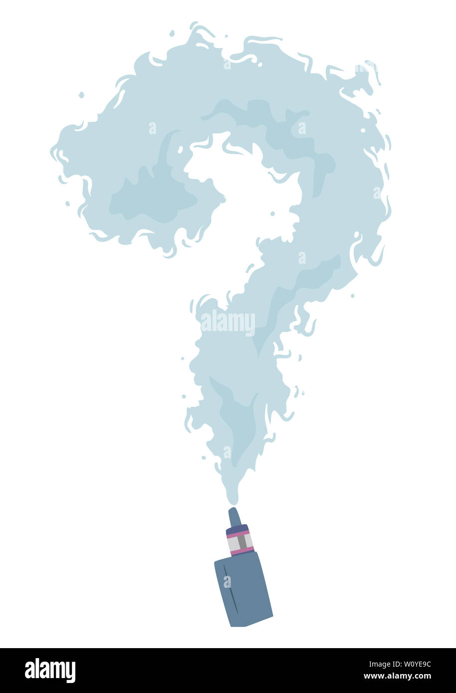 Illustration d'une cigarette lectronique avec de la fume formant un point  d'interrogation Photo Stock - Alamy