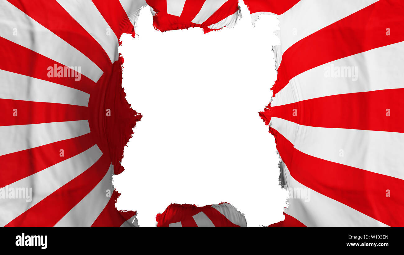 La guerre a déchiré le Japon drapeau volant Banque D'Images