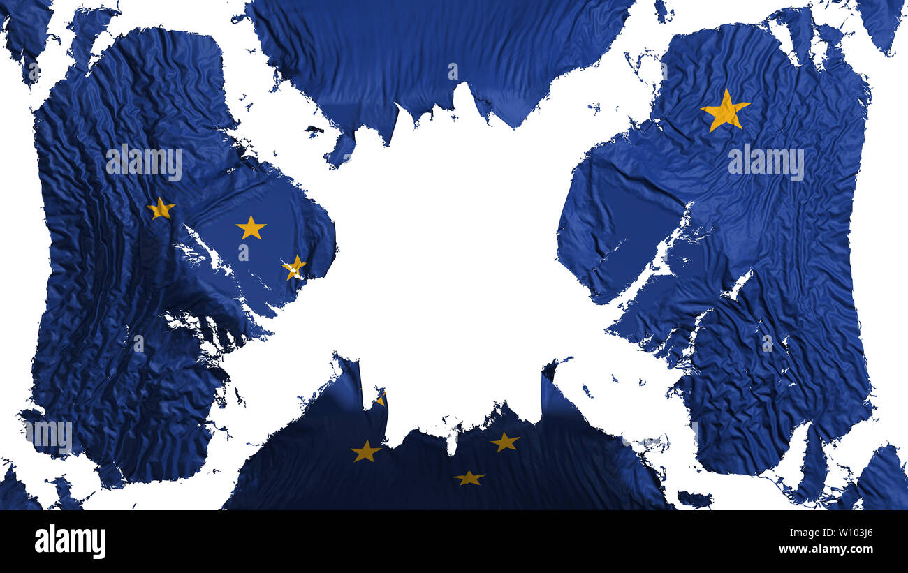 L'état de l'Alaska drapeau déchiré voletant dans le vent Banque D'Images