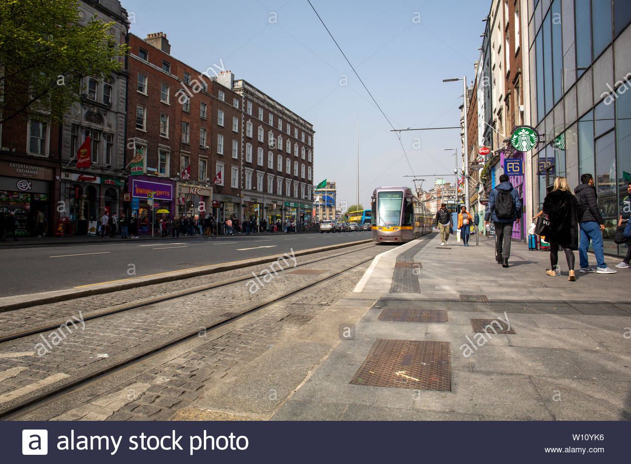 Une belle journée du mois d'avril à Dublin en Irlande Banque D'Images