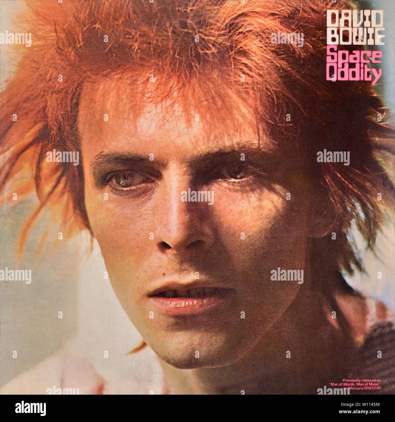 David Bowie - pochette originale de l'album en vinyle - Space Oddity - 1972 Banque D'Images