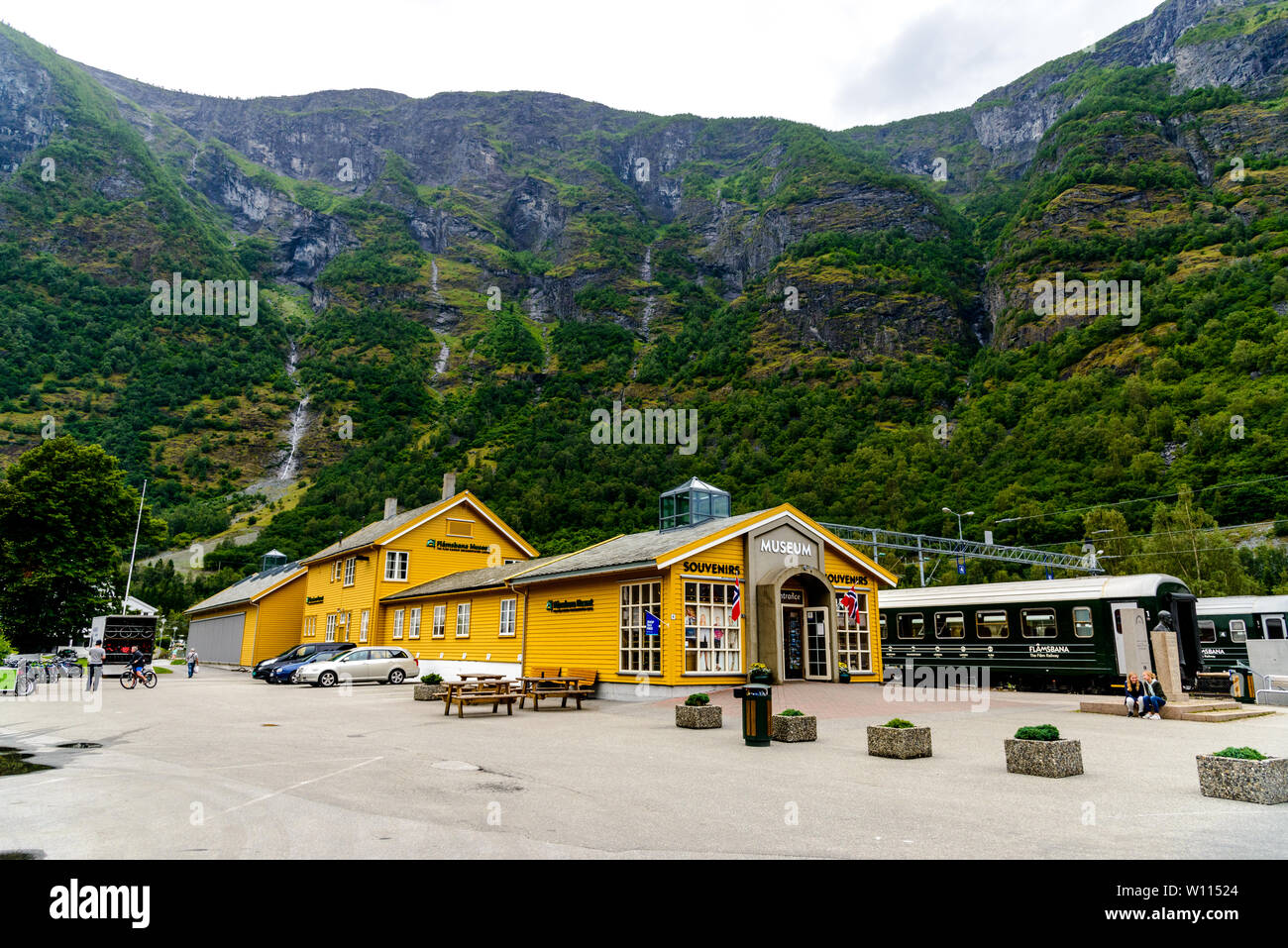 29 Juillet 2017 : Flamsbana in Norway (gare), musée à Flam, Scandinavie, Norvège Banque D'Images