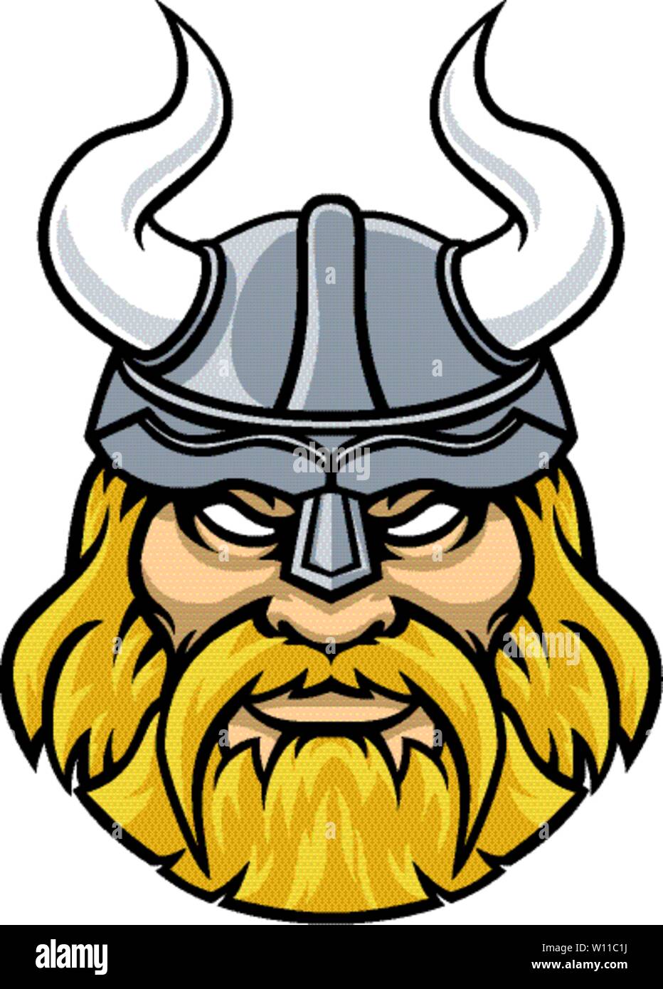 Caractère sportif Viking Mascot Illustration de Vecteur