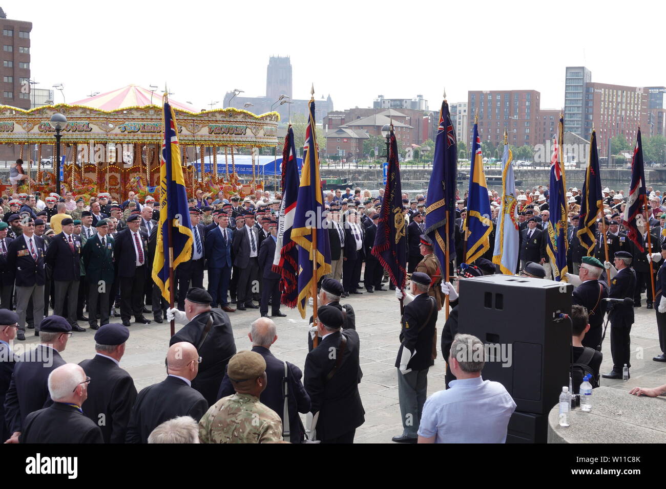 Liverpool, UK, 29 juin 2019. Les anciens combattants et les membres des Forces armées britanniques en 2019 Commémoration de la Journée des Forces armées. Credit : Ken Biggs/Alamy Live News. Banque D'Images