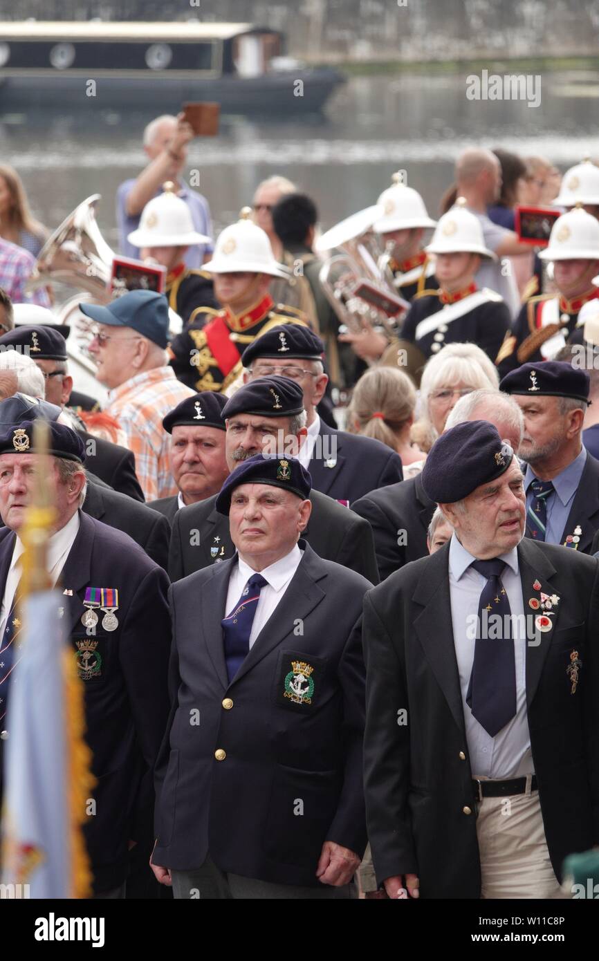 Liverpool, UK, 29 juin 2019. Les anciens combattants et les membres des Forces armées britanniques en 2019 Commémoration de la Journée des Forces armées. Credit : Ken Biggs/Alamy Live News. Banque D'Images