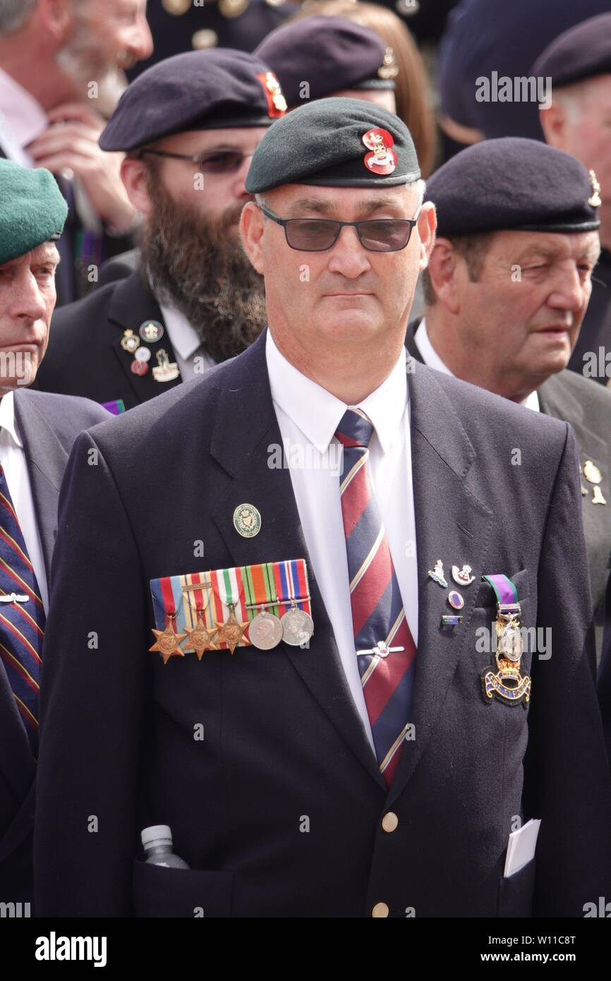 Liverpool, UK, 29 juin 2019. Les anciens combattants et les membres des Forces armées britanniques en 2019 Commémoration de la Journée des Forces armées. Credit : Ken Biggs/Alamy Live News. Banque D'Images