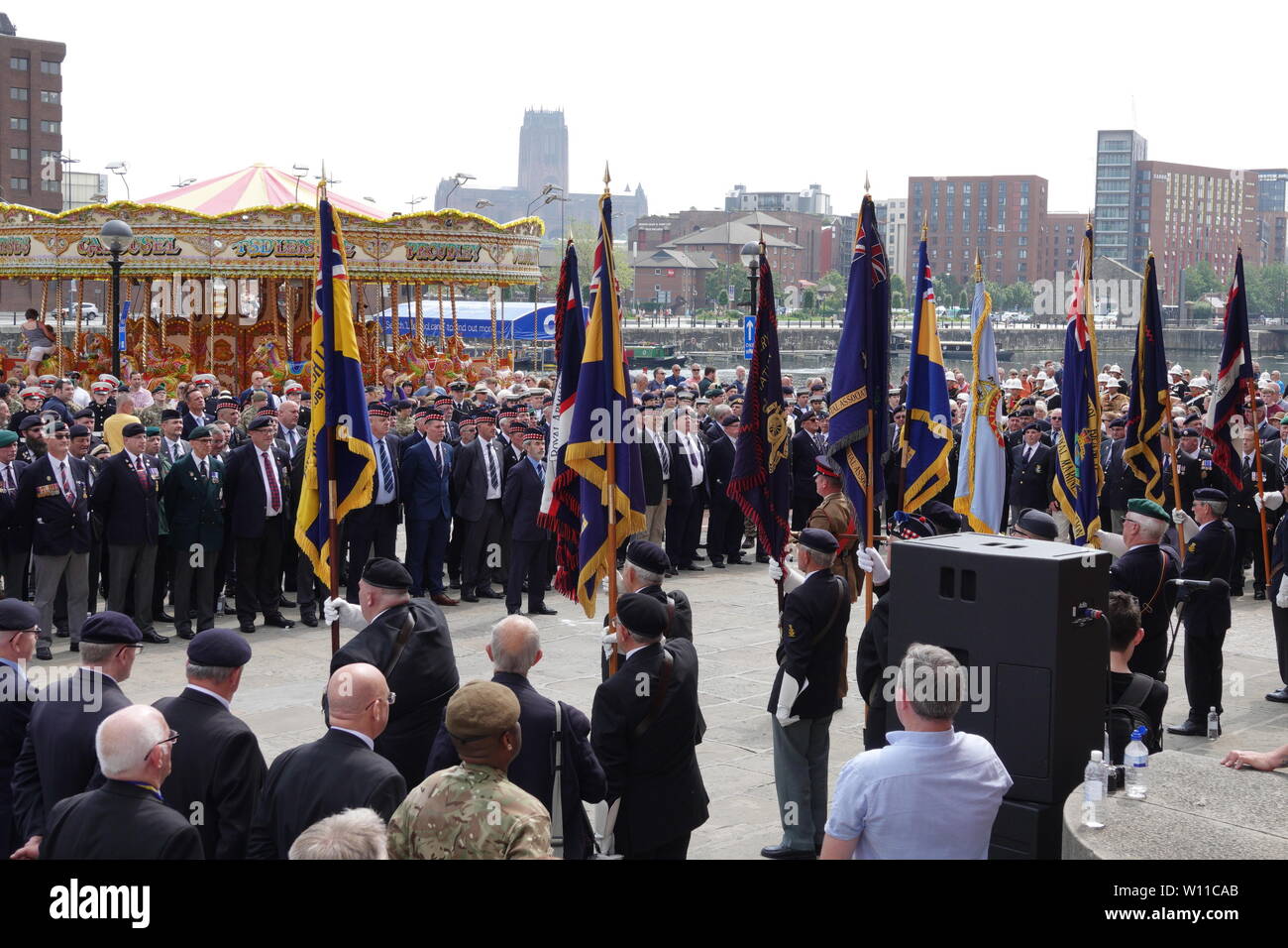 Liverpool, UK, 29 juin 2019. Les anciens combattants et les membres des Forces armées britanniques en 2019 Commémoration de la Journée des Forces armées. Credit : Ken Biggs/Alamy Live News. Banque D'Images