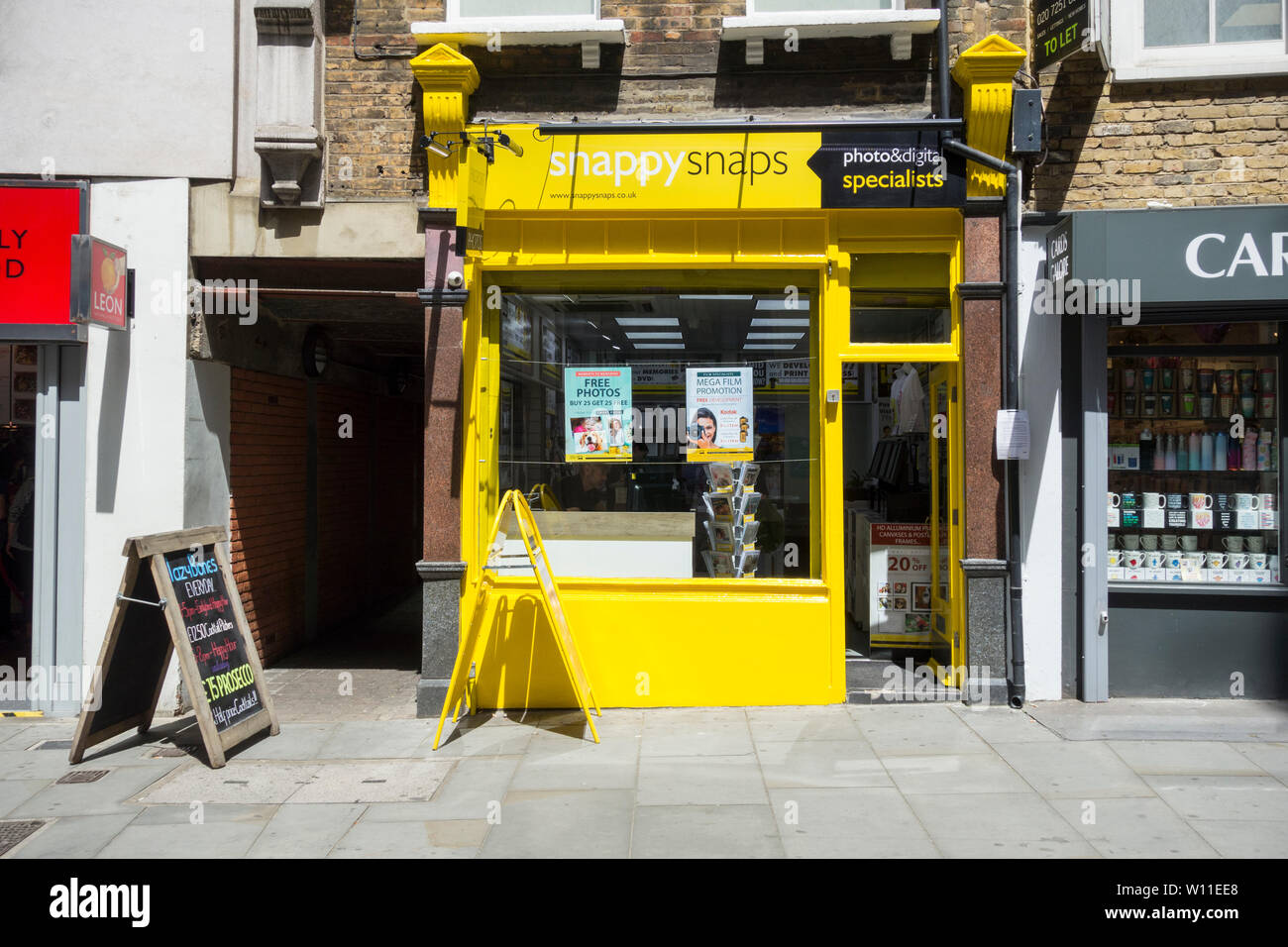 Snappysnaps sur Cowcross Street shop, Smithfield, Londres, UK Banque D'Images