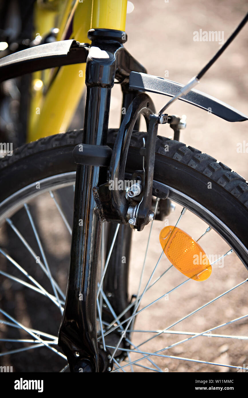 Vtt frein avant close up Banque D'Images