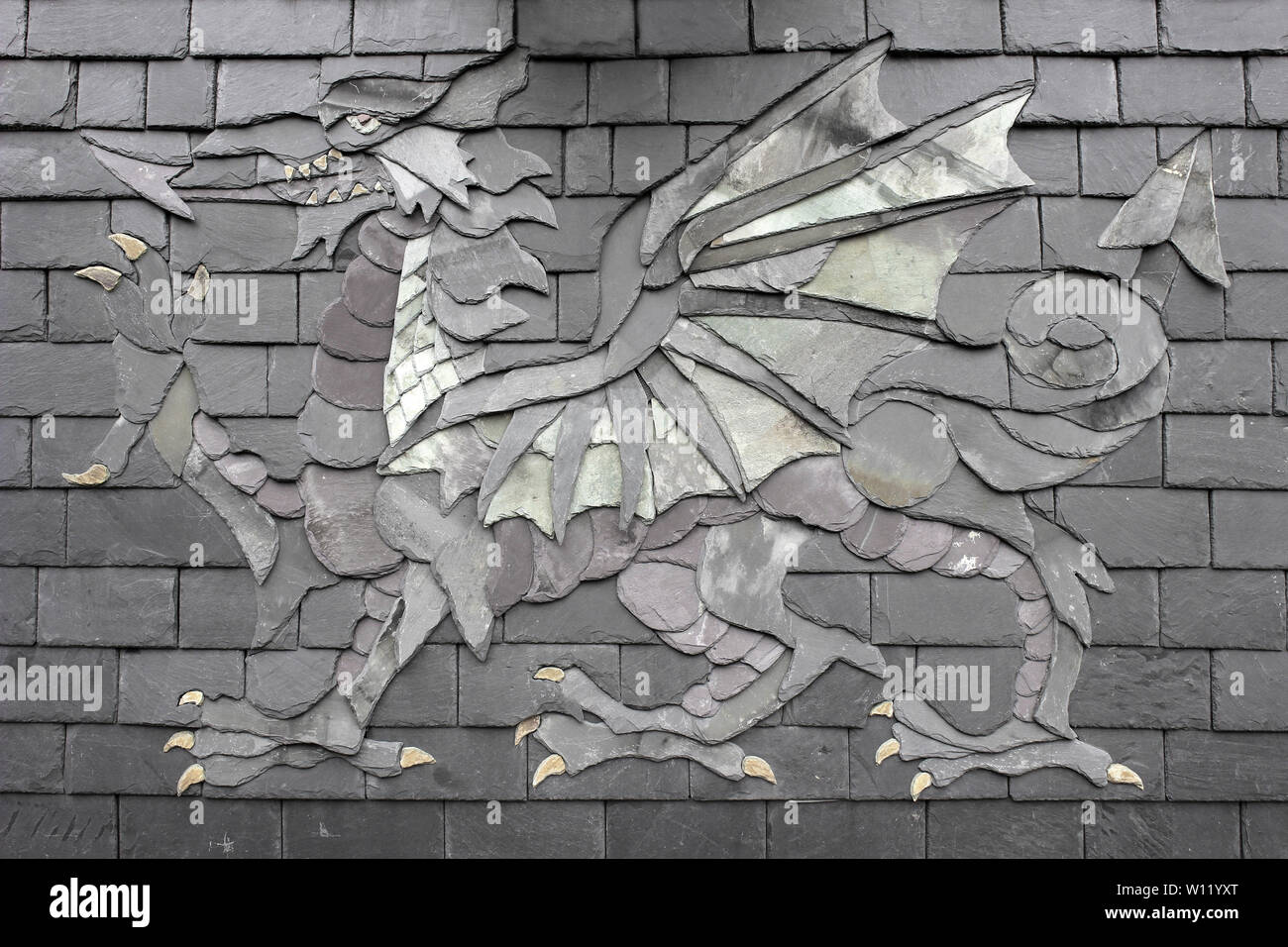 Welsh Dragon ardoise Banque D'Images