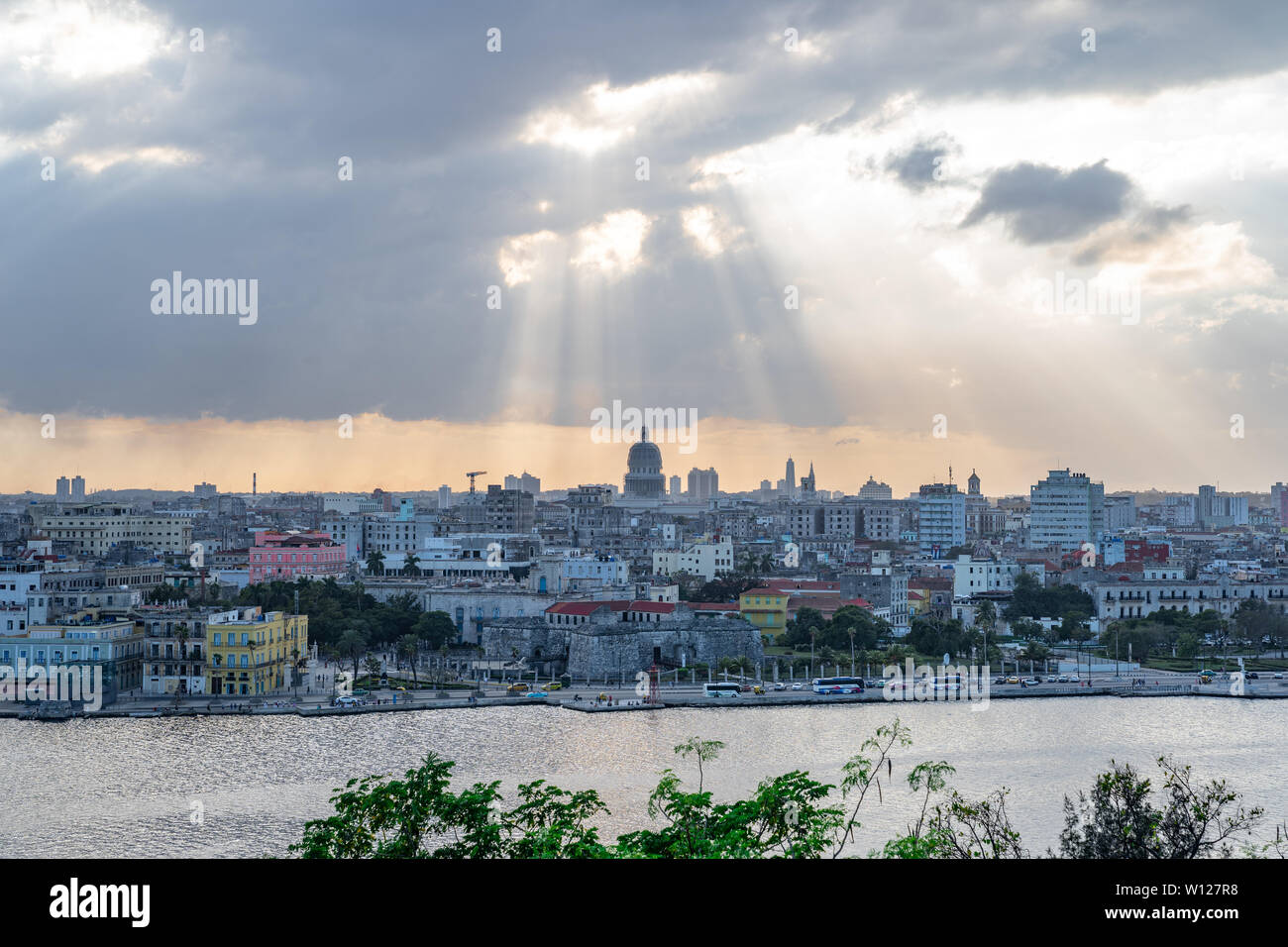 Vue panoramique de La Havane, Cuba. Banque D'Images