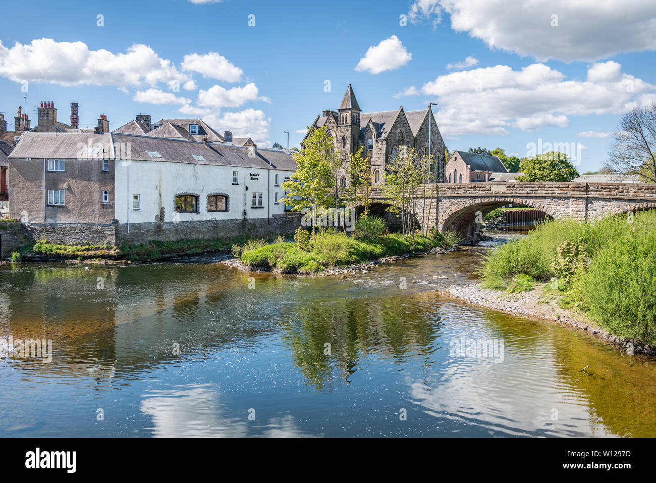 Teviot River, Hawick, Écosse Banque D'Images