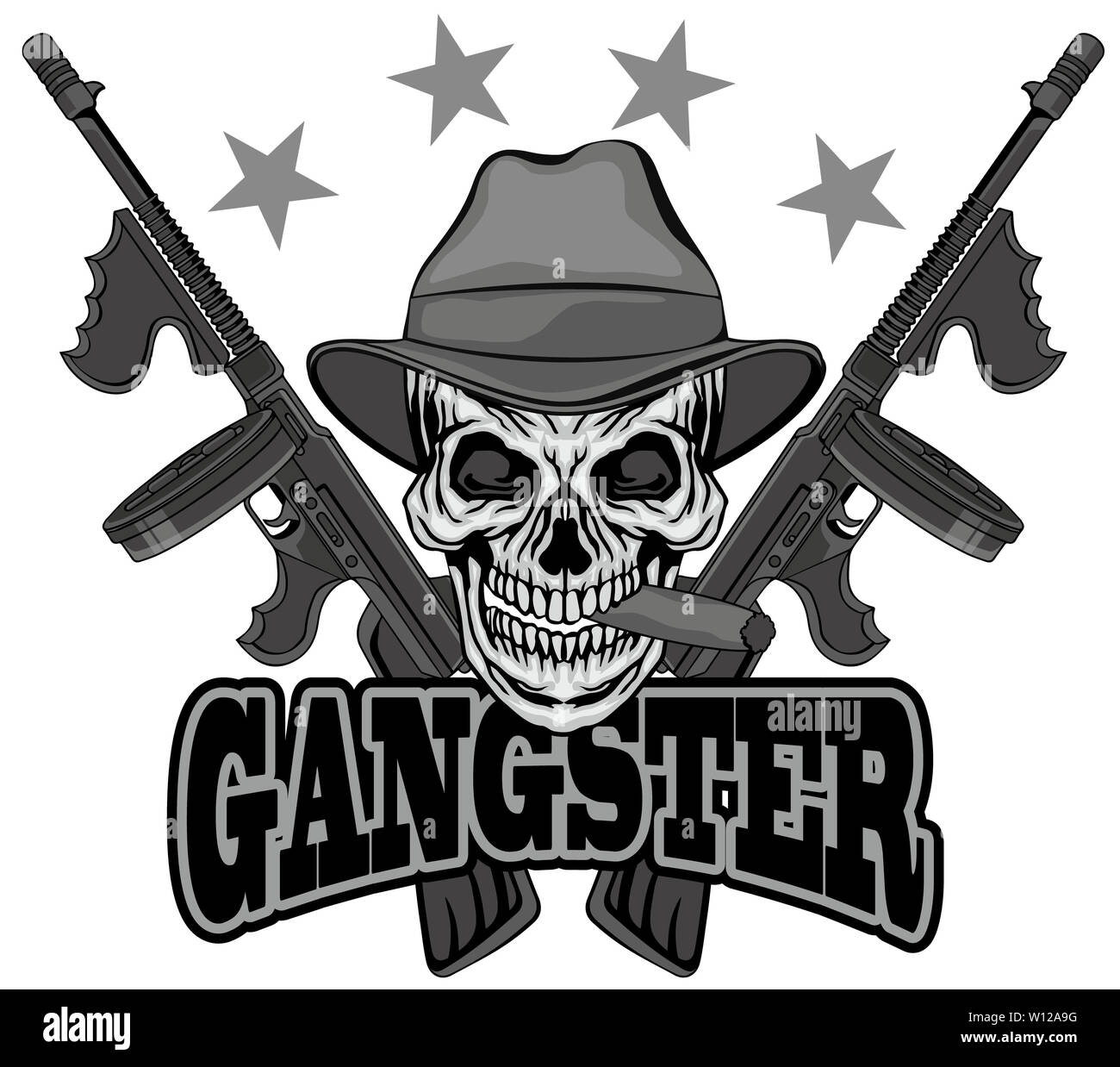 Inscrivez-gothique avec tête de mort, grunge vintage design t shirts Banque D'Images