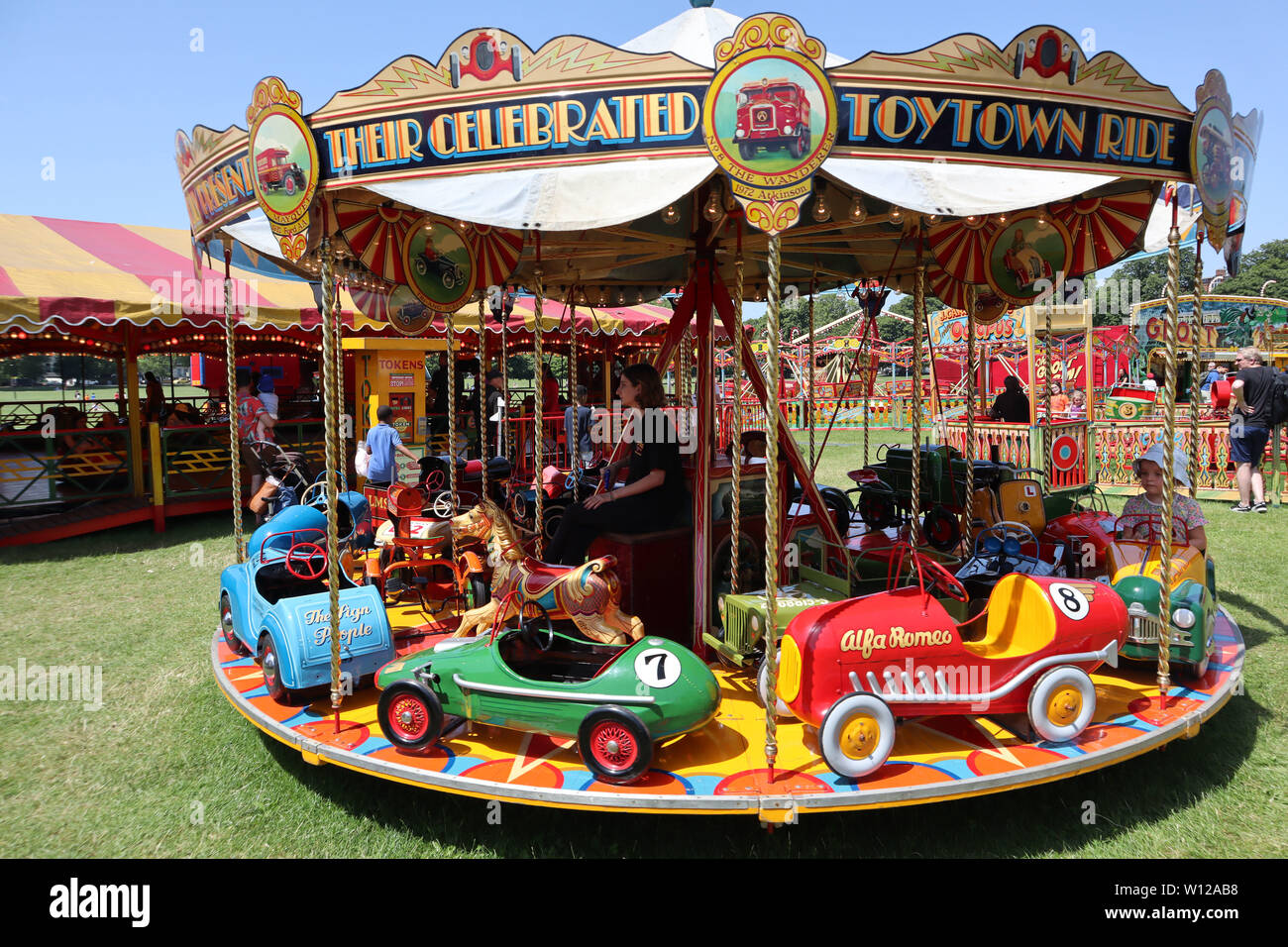 La Toytown, Carters Steam Fair, Peckham Rye, London, UK, 29 juin 2019, photo de Richard Goldschmidt Banque D'Images La Toytown, Carters Steam Fair, Peckham Rye, London, UK, 29 juin 2019, photo de Richard Goldschmidt Banque D'Images