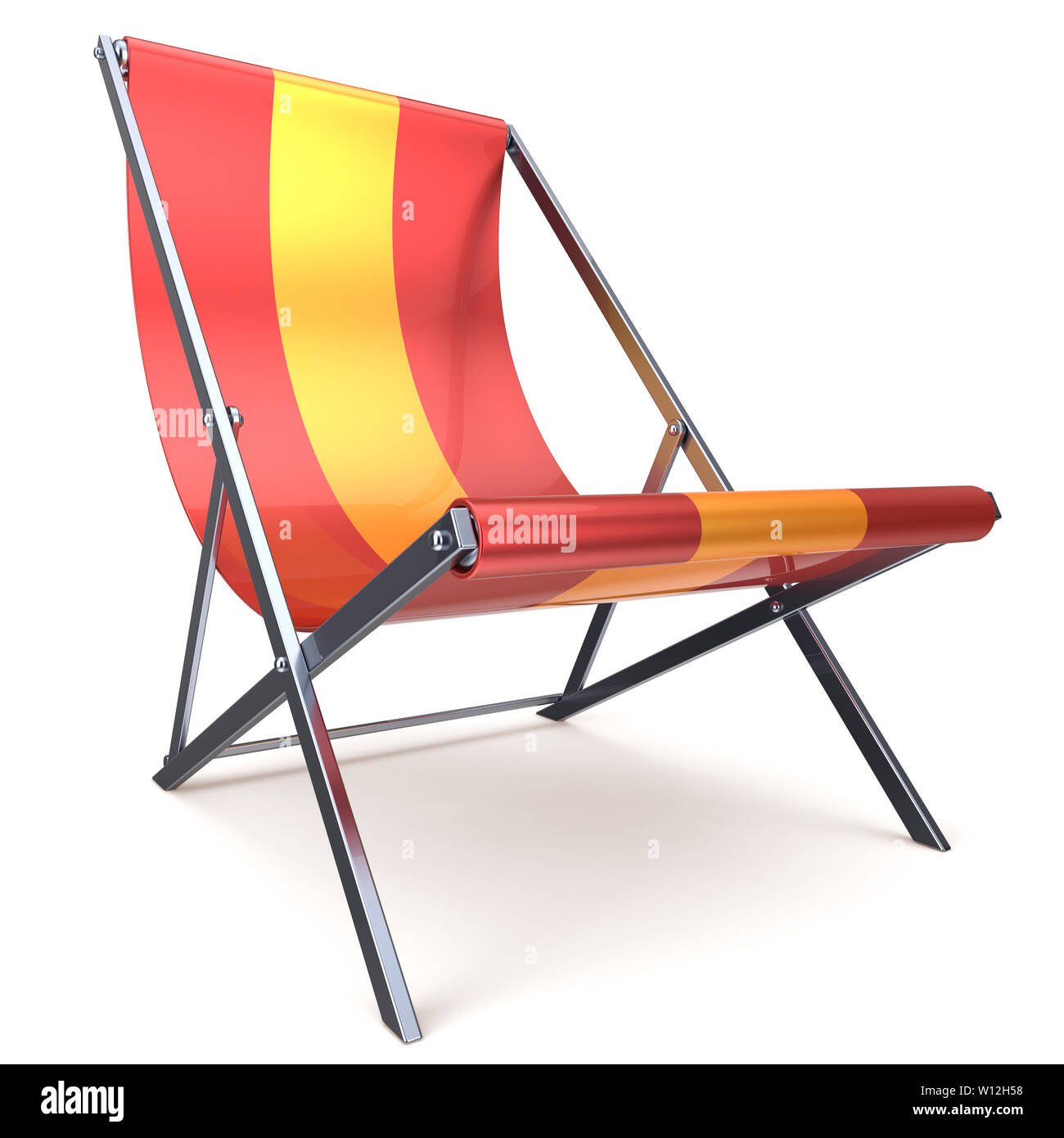 Chaise de plage chaise longue rouge jaune personne vacances relaxation spa  resort été soleil soleil tropical de loisirs de plein air confort de voyage  concept. R 3d Photo Stock - Alamy