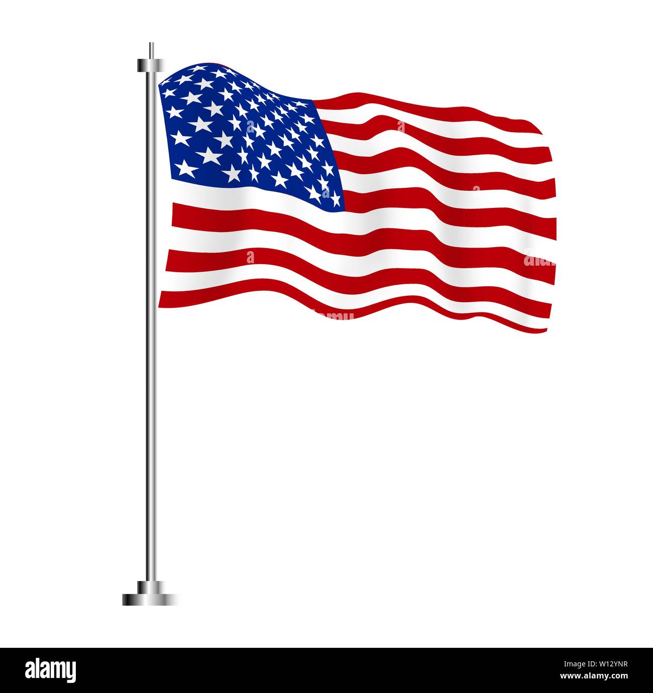 États-unis d'Amérique Drapeau. Vector Illustration. Pavillon d'onde isolée USA Pays. Illustration de Vecteur