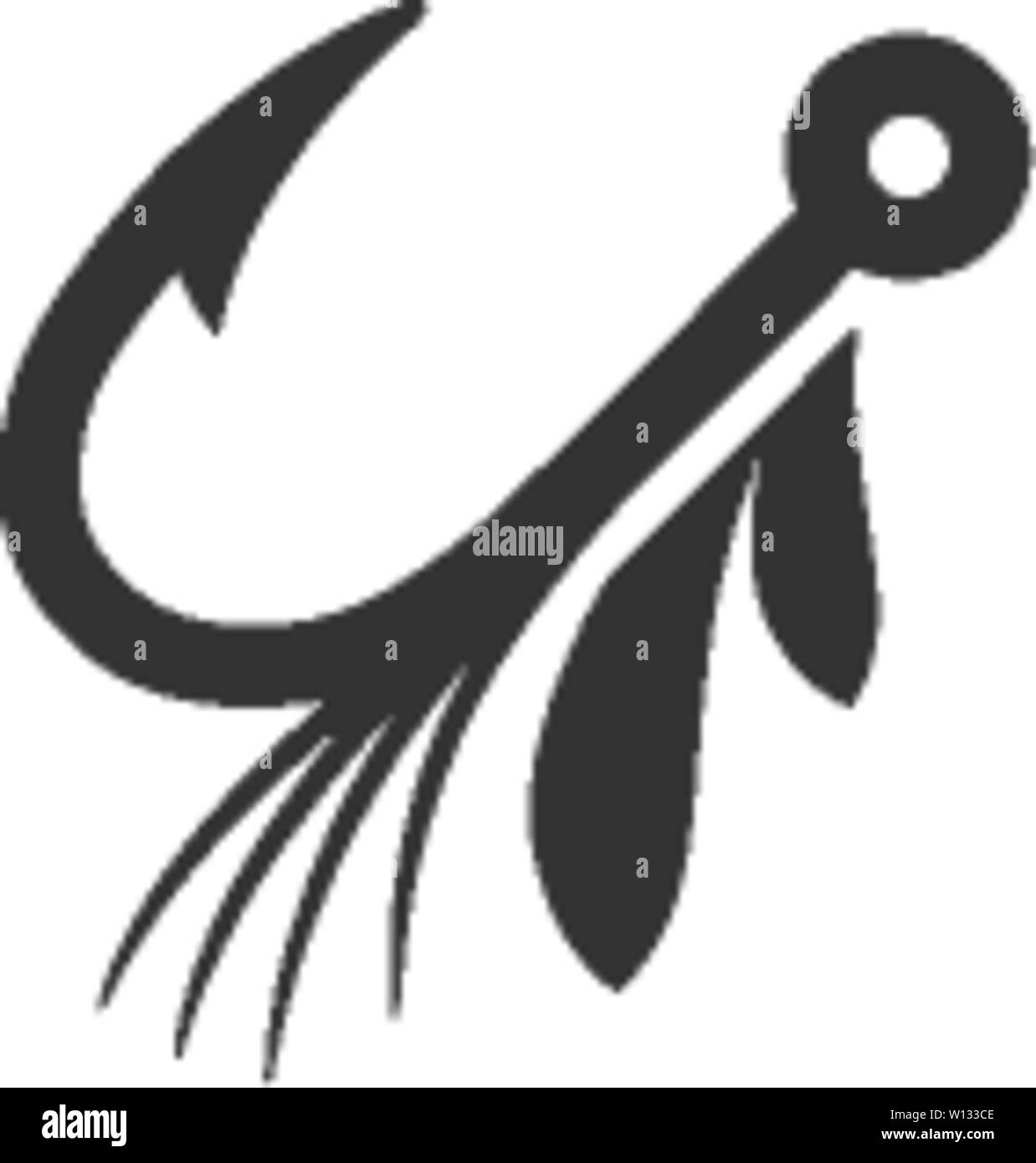 Leurre de pêche dans l'icône de couleur unique. De l'eau lac rivière mer sport loisirs attire Illustration de Vecteur