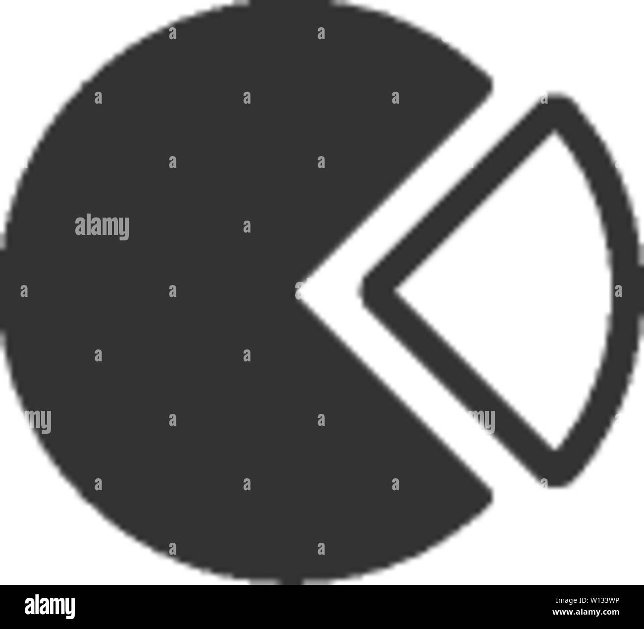 Icône de graphique en secteurs de couleur gris unique. Rapport d'information des données de l'argent finances Illustration de Vecteur