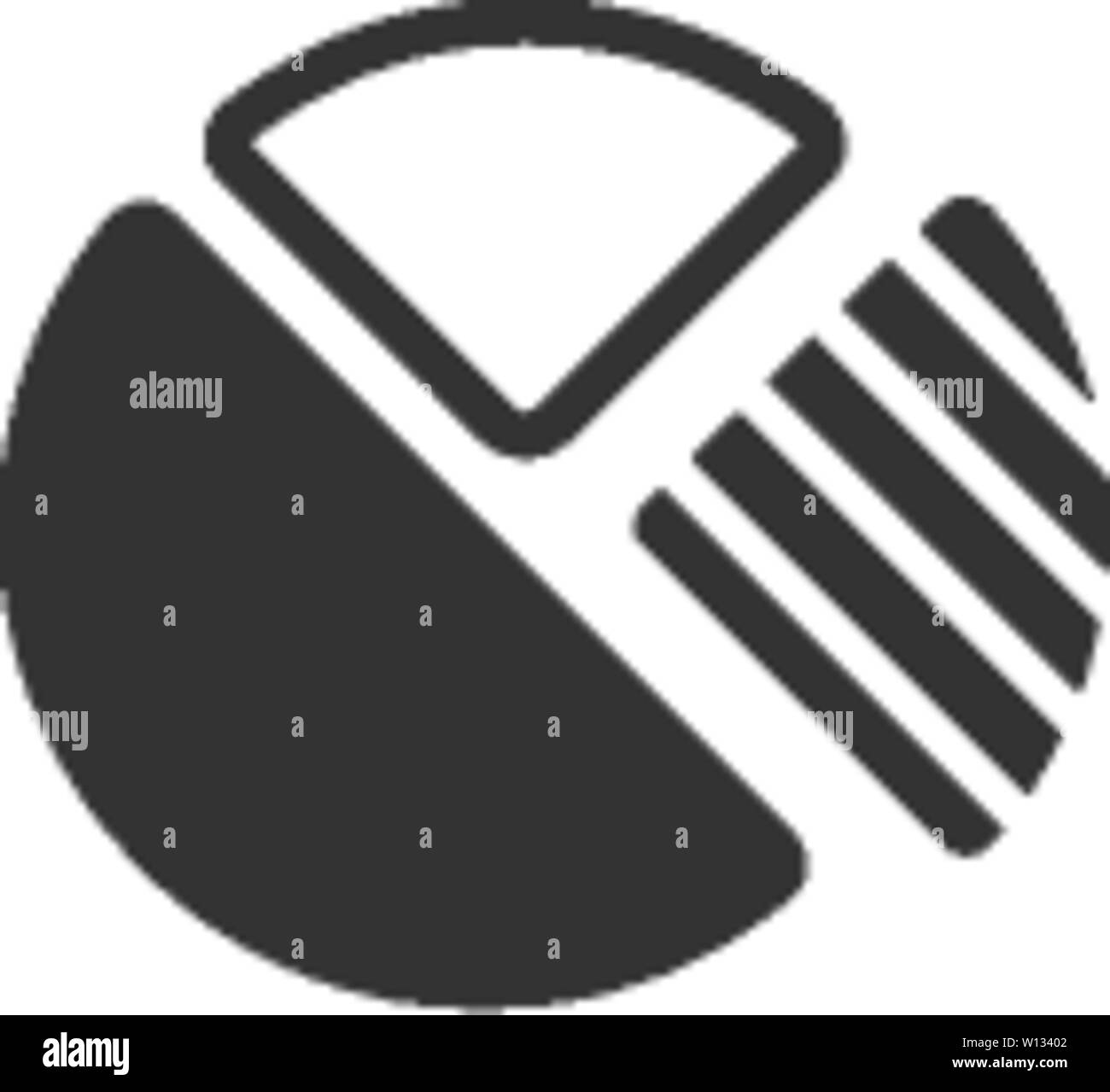 Icône de graphique en secteurs de couleur gris unique. Rapport des données financières Bureau d'information de présentation numéro Illustration de Vecteur