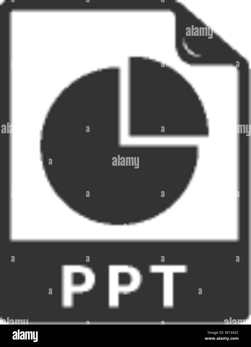 Format de fichier de présentation unique dans l'icône de couleur grise. Rapport des données financières Bureau d'information de présentation numéro Illustration de Vecteur