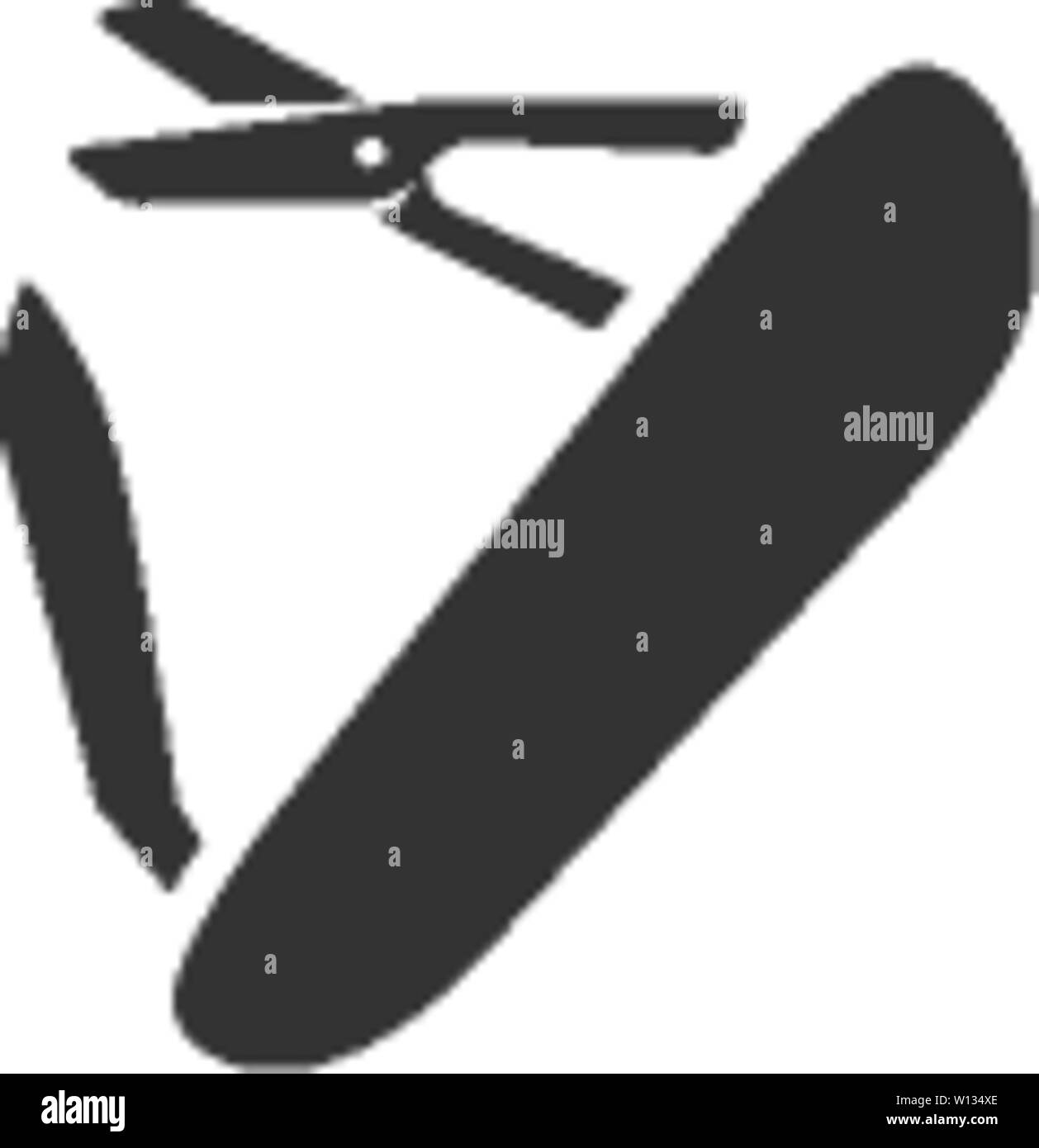 Dans l'icône Multitool couleur unique. Camping multifonction multifonction survie réparation Sharp Illustration de Vecteur