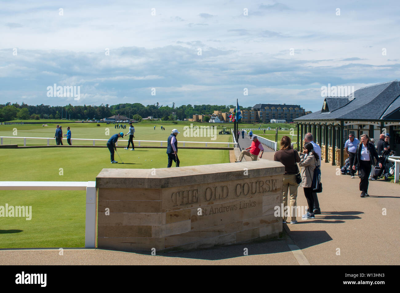 St Andrews Scotland Royaume-Uni -7 juin 2019 : près de l'entrée de l'emblématique St Andrews Golf Course Banque D'Images