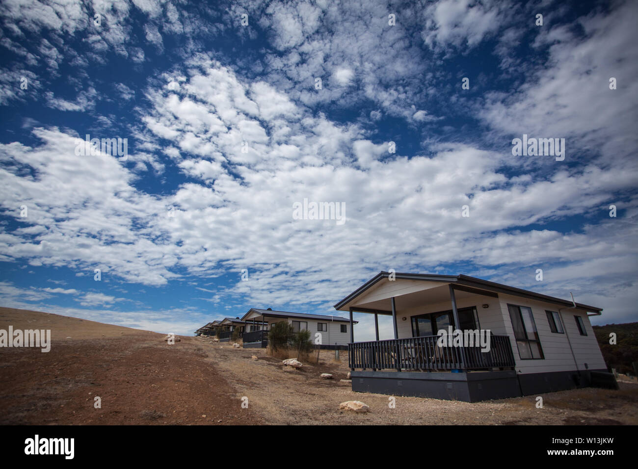 Gîtes touristiques près de Stokes Bay, Kangaroo Island, Australie du Sud Banque D'Images