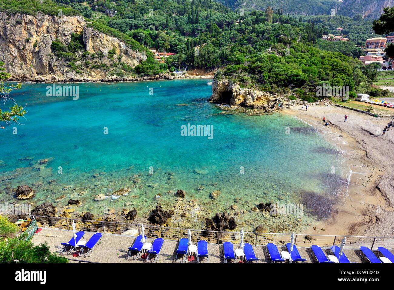 Ampelaki,Baie de Paleokastritsa, Corfou,grèce,Îles Ioniennes Banque D'Images