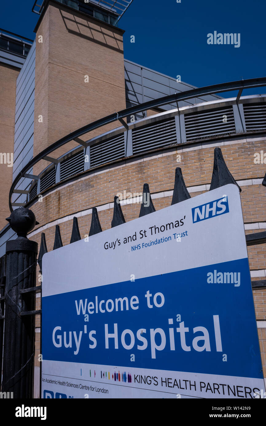 Guy's Hospital, Guy's & St Thomas' NHS Foundation Trust, Bermondsey, quartier de Southwark, Londres, Angleterre, Royaume-Uni Banque D'Images