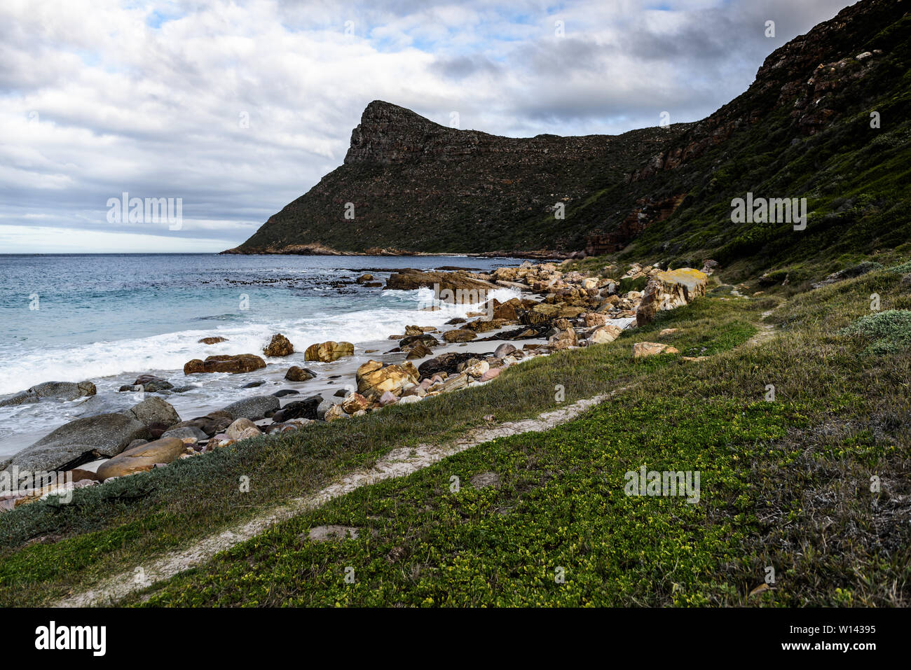 L'Smitswinkel Bay sur la rive de l'Afrique du Sud de la côte de False Bay, près de la ville de Cape Town en hiver Banque D'Images