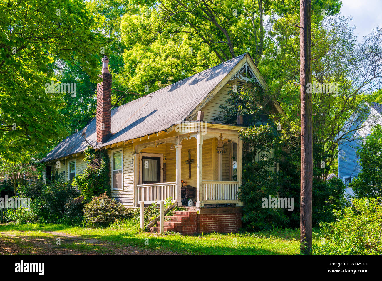 Vieille maison à Mobile en Alabama USA Banque D'Images