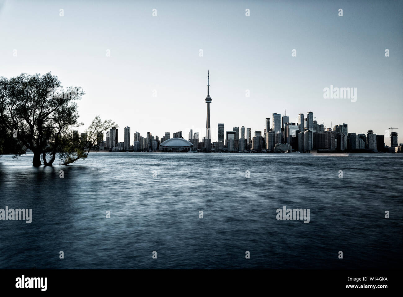 Toronto Ontario Canada 2019. Voir l'île de Toronto au coucher du soleil. Banque D'Images