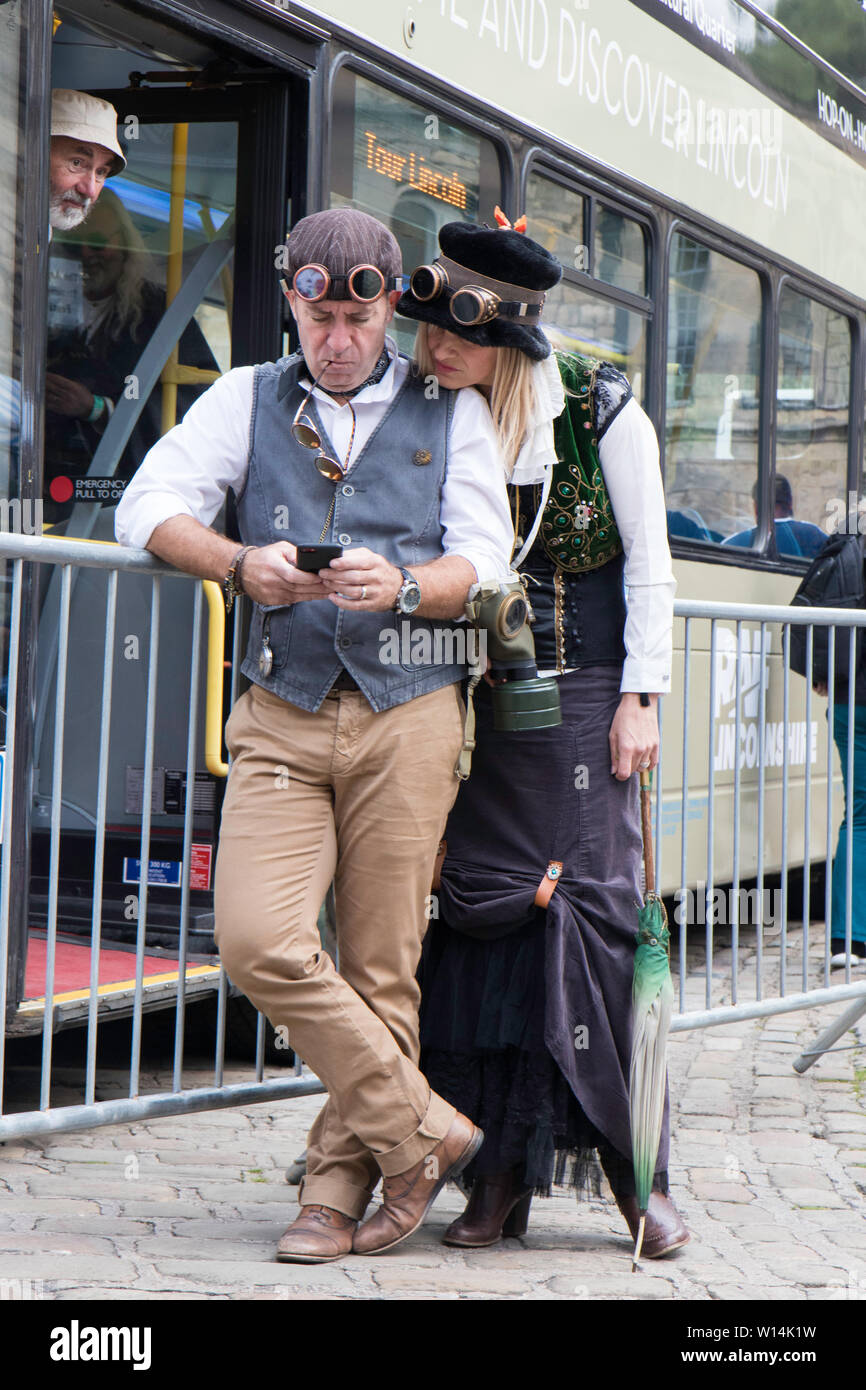 Festival 2018 Lincoln Steampunk d'asile Banque D'Images