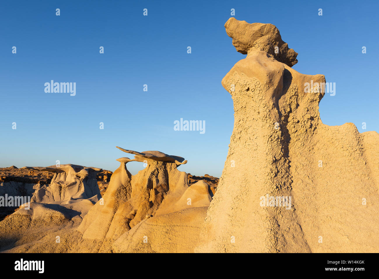 Les ailes rock formation à Bisti/De-Na-Zin Wilderness Area, New Mexico, USA Banque D'Images