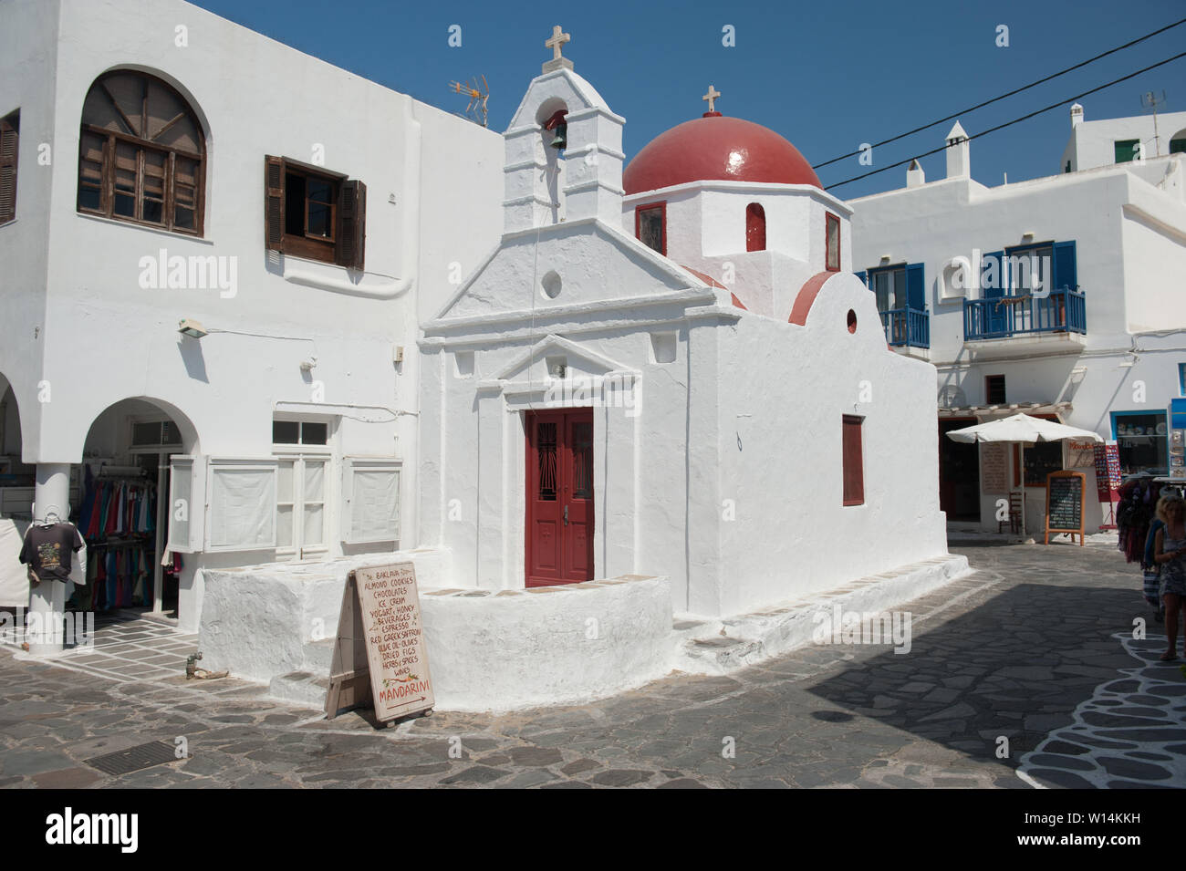 Ville de Mikonos église Banque D'Images Ville de Mikonos église Banque D'Images